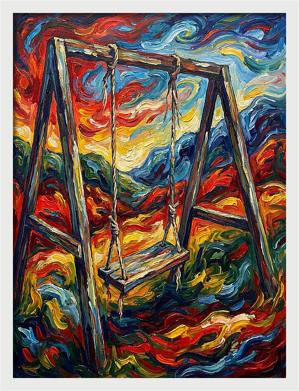 Old Swing In Vibrant Colors