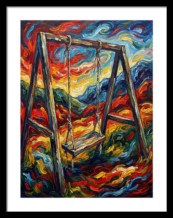 Old Swing In Vibrant Colors