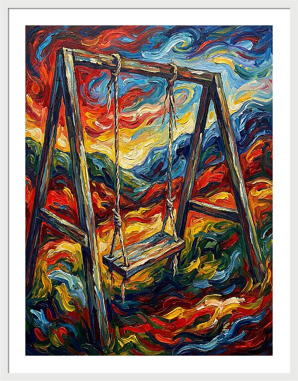 Old Swing In Vibrant Colors