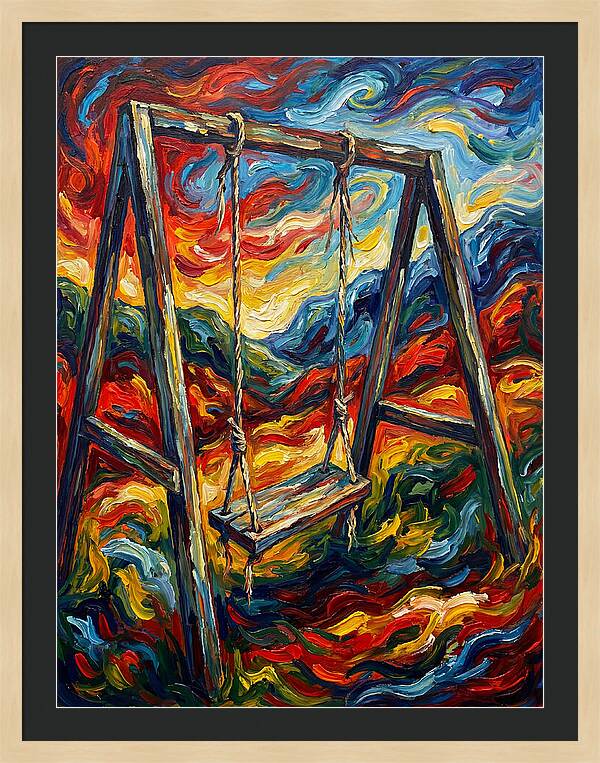 Old Swing In Vibrant Colors