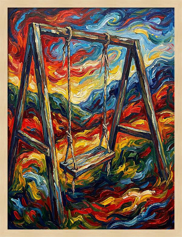 Old Swing In Vibrant Colors