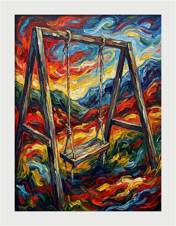 Old Swing In Vibrant Colors