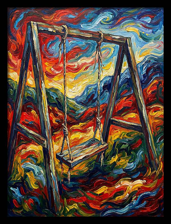 Old Swing In Vibrant Colors