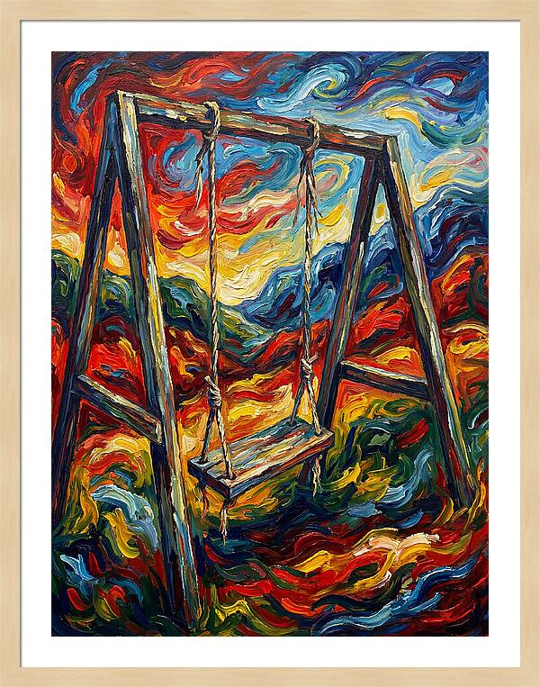 Old Swing In Vibrant Colors
