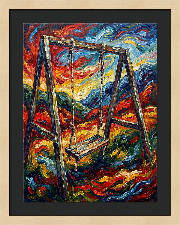 Old Swing In Vibrant Colors