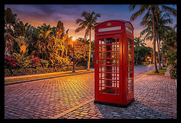 Old Telephone Booth At Dusk