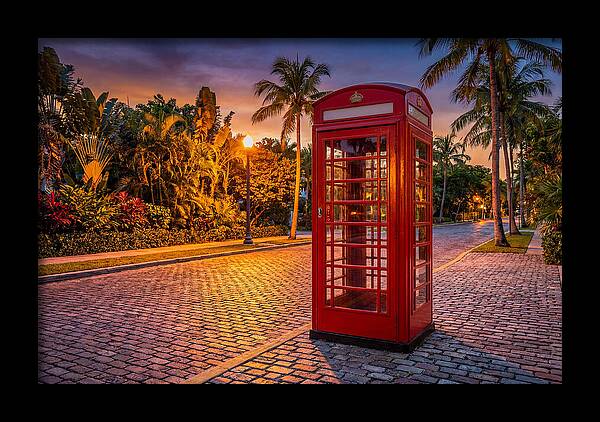Old Telephone Booth At Dusk