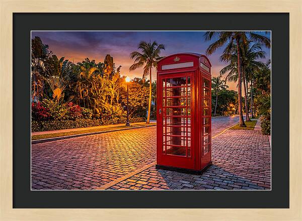 Old Telephone Booth At Dusk