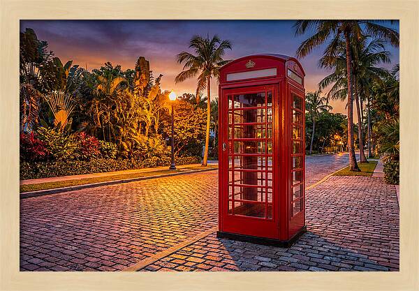 Old Telephone Booth At Dusk