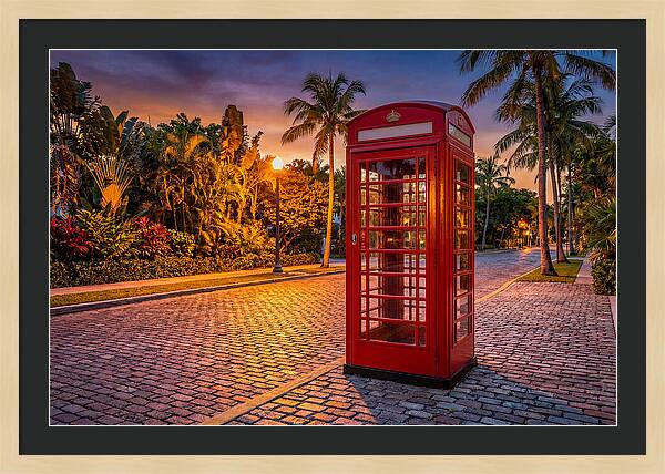 Old Telephone Booth At Dusk