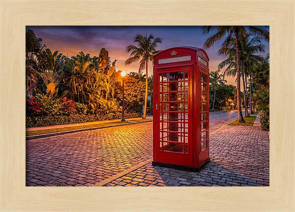 Old Telephone Booth At Dusk