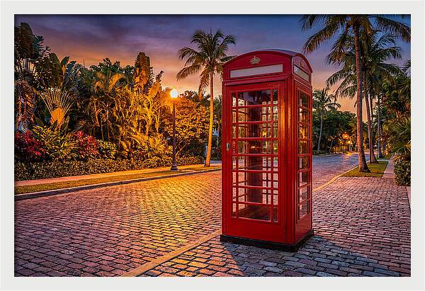 Old Telephone Booth At Dusk
