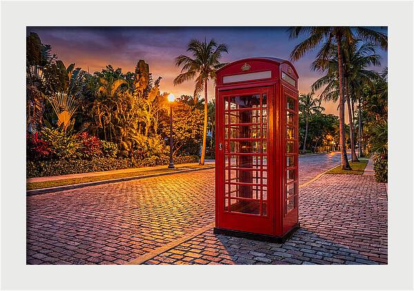 Old Telephone Booth At Dusk