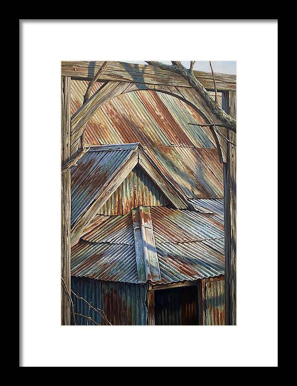 Old Tin Roof With Patina