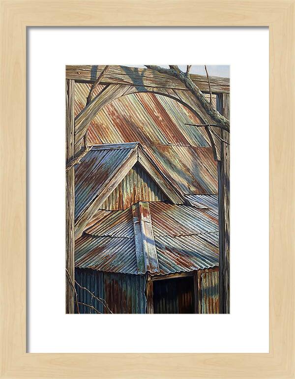 Old Tin Roof With Patina