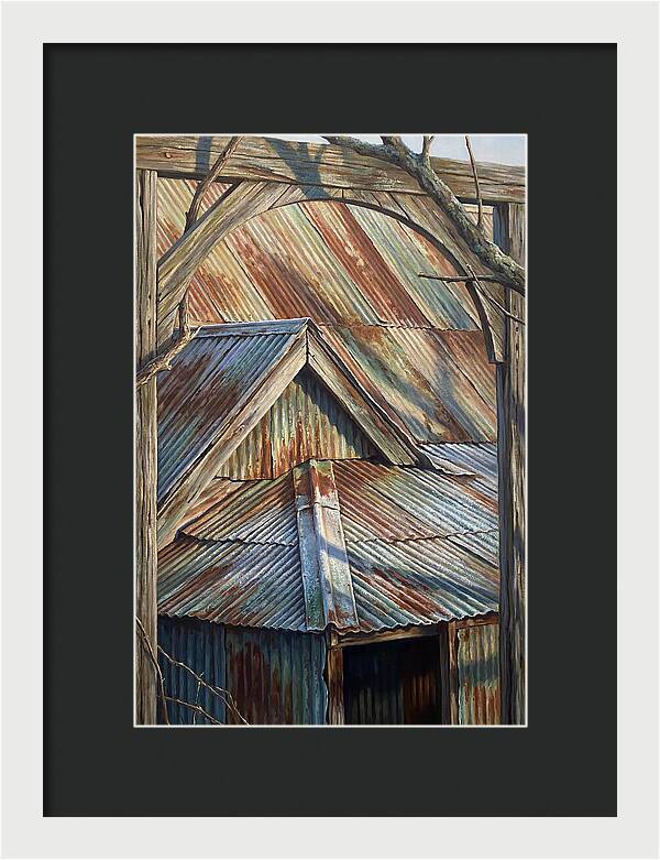 Old Tin Roof With Patina