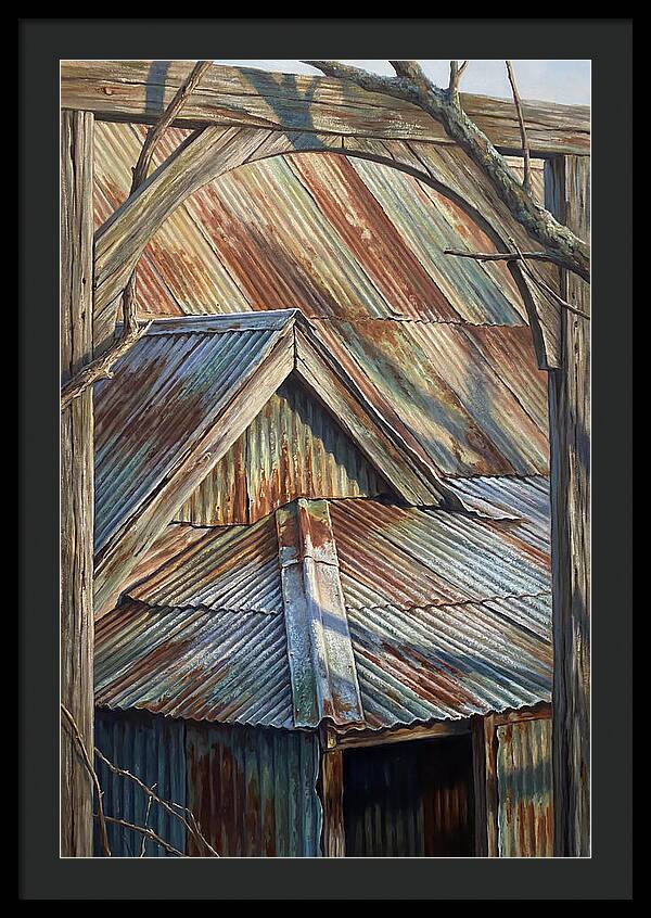 Old Tin Roof With Patina