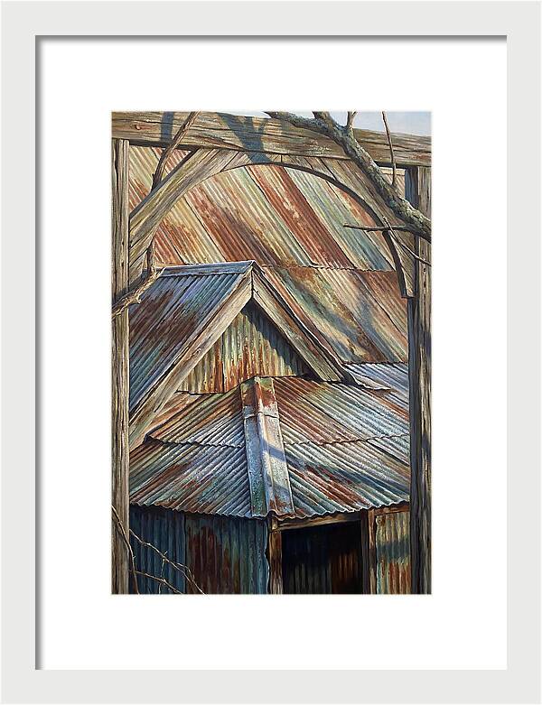 Old Tin Roof With Patina