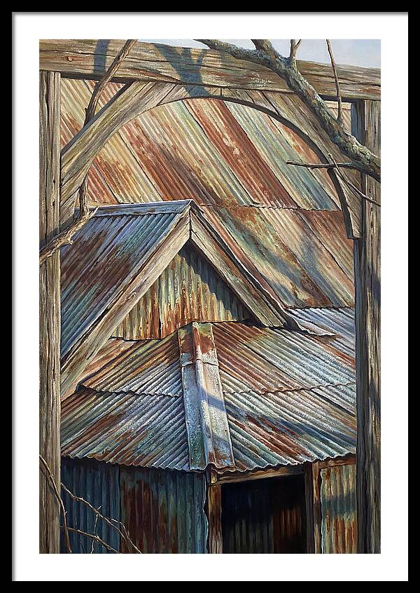 Old Tin Roof With Patina