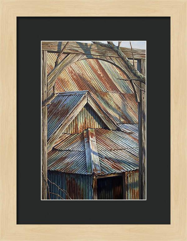 Old Tin Roof With Patina