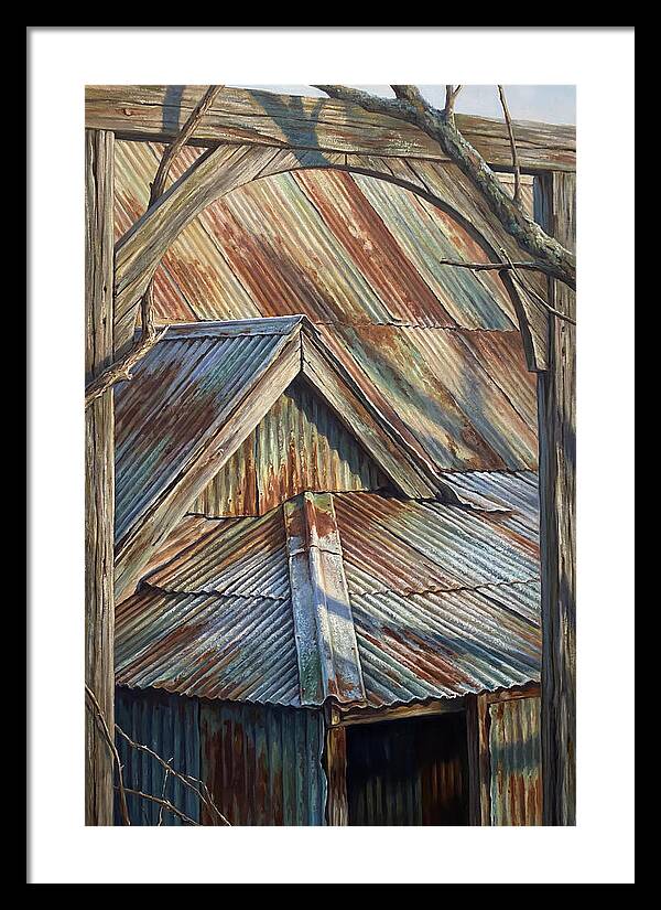 Old Tin Roof With Patina