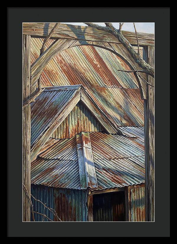 Old Tin Roof With Patina