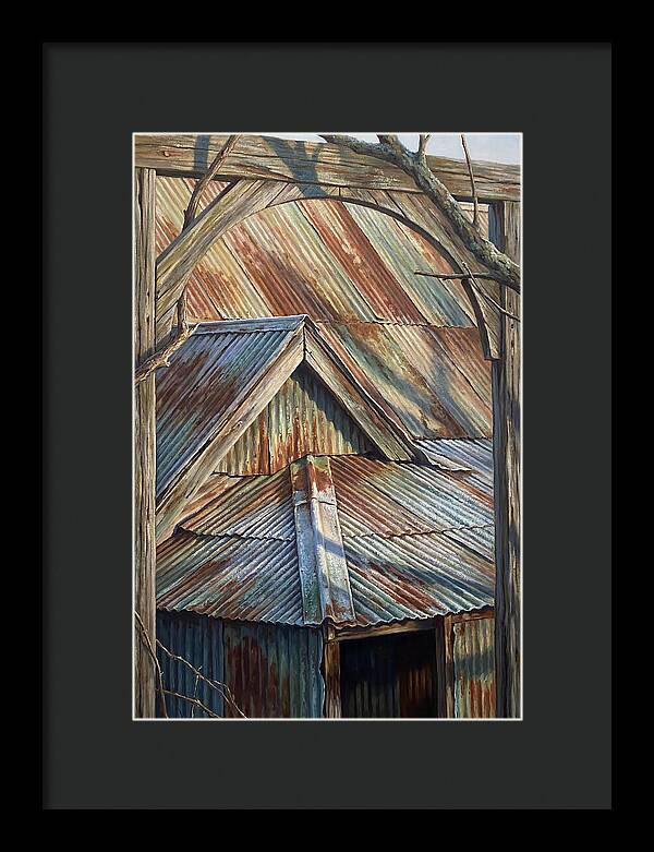 Old Tin Roof With Patina