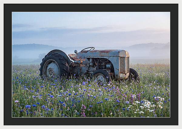 Old Tractor Amidst Wildflowers