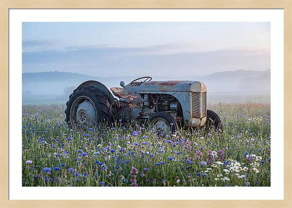 Old Tractor Amidst Wildflowers