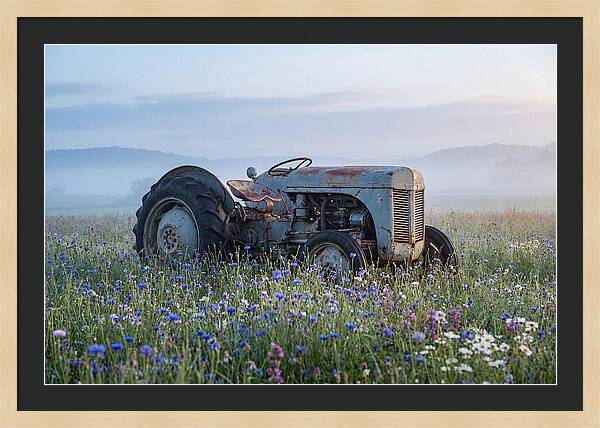 Old Tractor Amidst Wildflowers