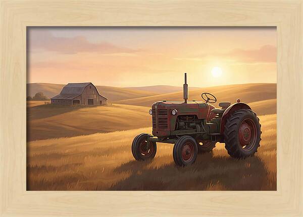 Old Tractor In Golden Light