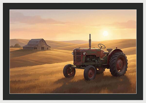 Old Tractor In Golden Light