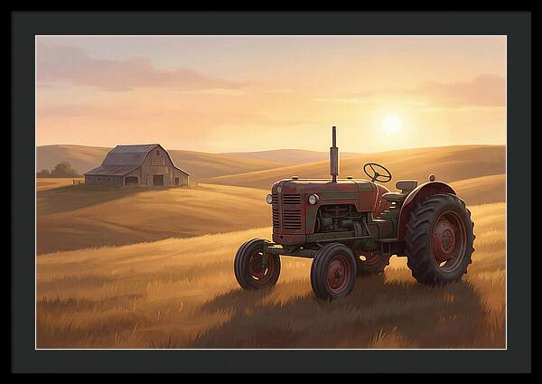 Old Tractor In Golden Light
