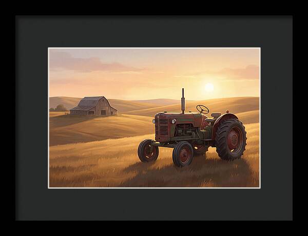 Old Tractor In Golden Light