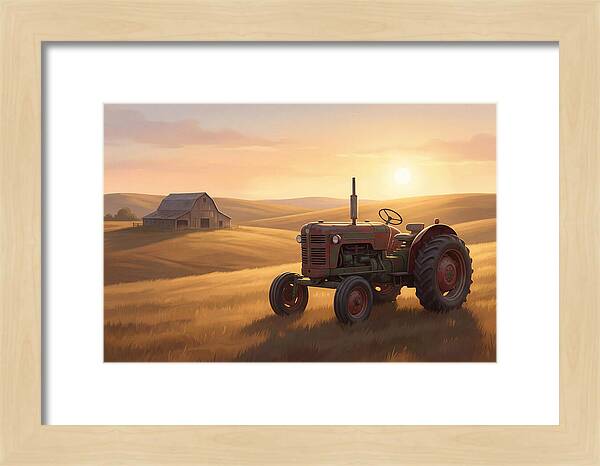 Old Tractor In Golden Light