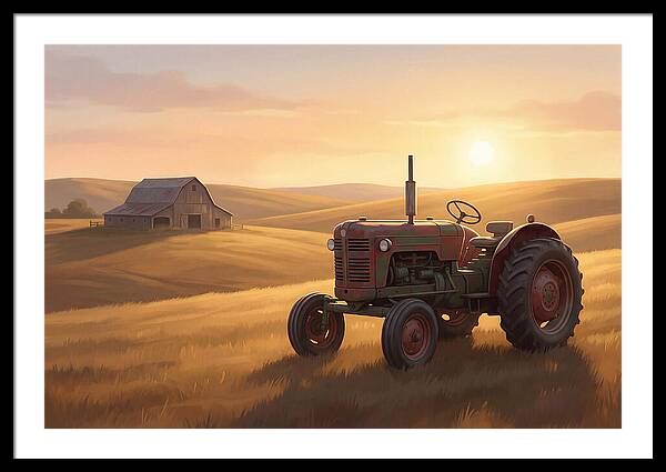 Old Tractor In Golden Light
