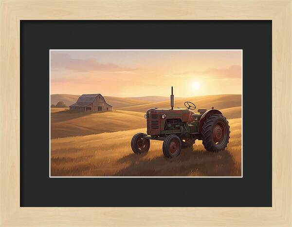 Old Tractor In Golden Light