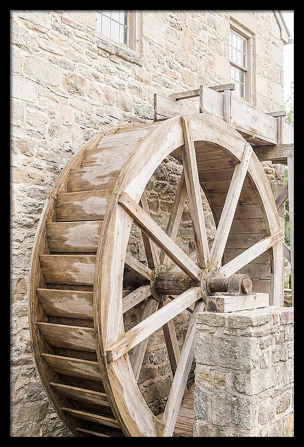Old Water Wheel Turning Slowly