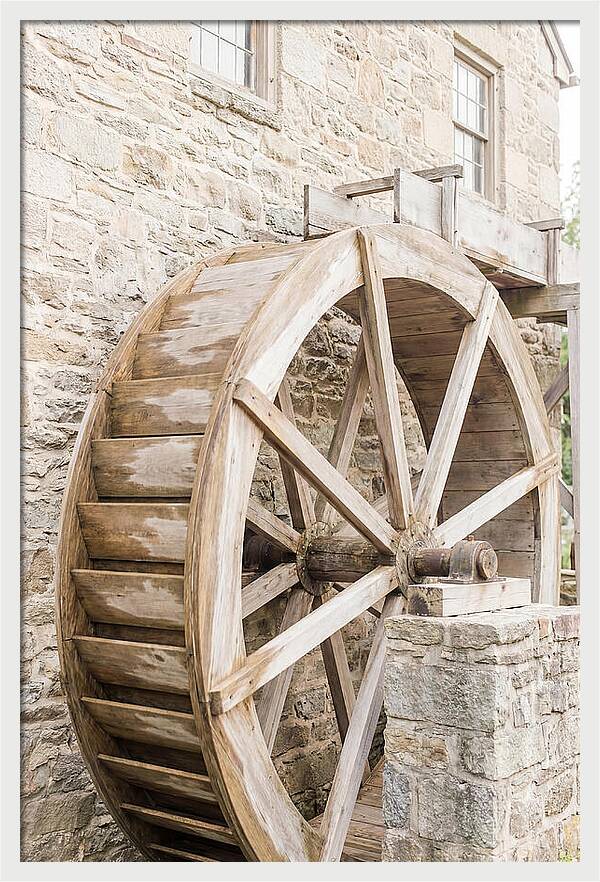 Old Water Wheel Turning Slowly