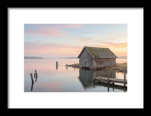 Old Wooden Boathouse Serenity