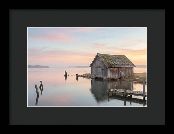 Old Wooden Boathouse Serenity