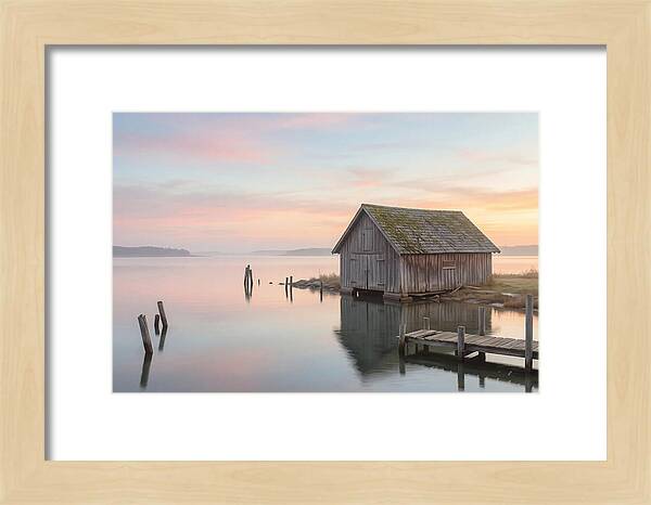Old Wooden Boathouse Serenity