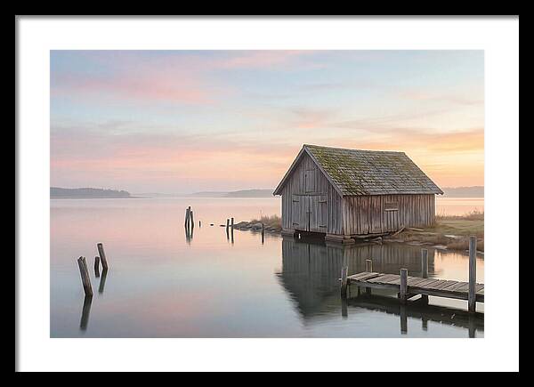 Old Wooden Boathouse Serenity