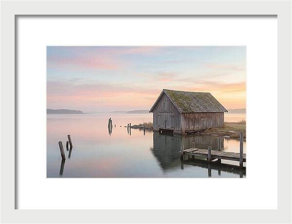 Old Wooden Boathouse Serenity