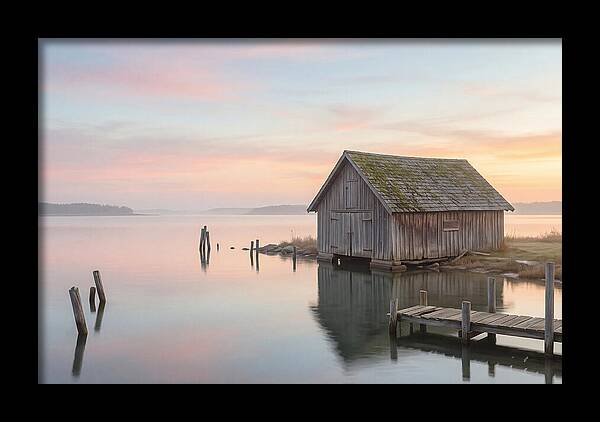 Old Wooden Boathouse Serenity