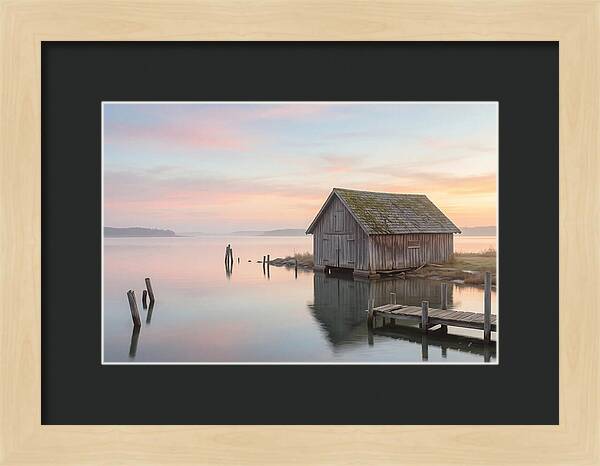 Old Wooden Boathouse Serenity