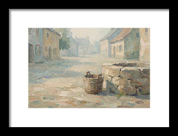 Old Wooden Bucket By The Well