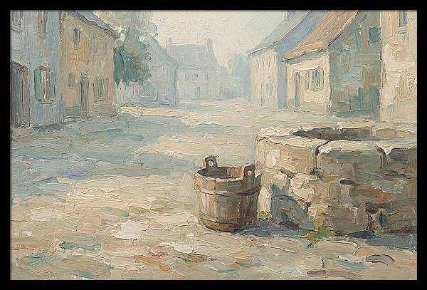 Old Wooden Bucket By The Well