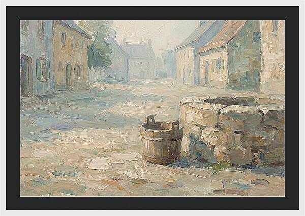 Old Wooden Bucket By The Well