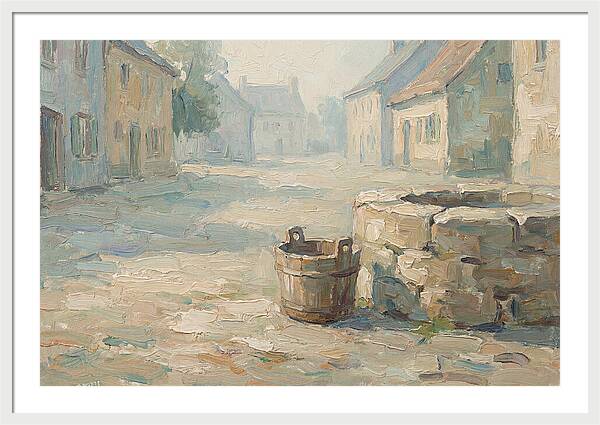 Old Wooden Bucket By The Well